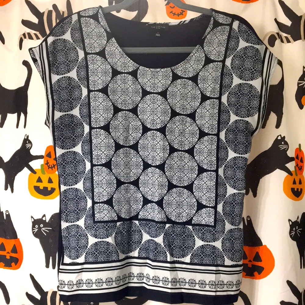 The Limited navy blue shirt/blouse